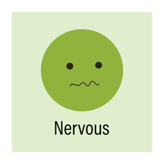 nervous emoji expression. Vector illustration 