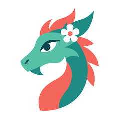 Vector illustration of a cute cartoon horse