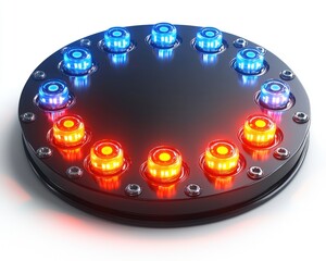 Circular LED light panel