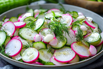 Refreshing Cucumber and Radish Salad: Vibrant Spring Recipe