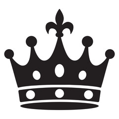 Black King Crown Silhouette