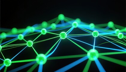 Abstract Network Connection Digital Data Flow and Futuristic Technology