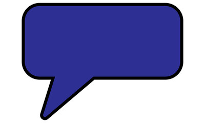 Naklejka premium Blank blue speech bubble isolated on transparent background