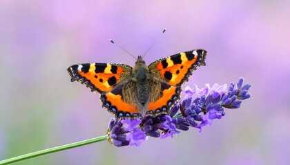 Obraz premium Close-up of butterfly on lavender