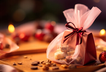 Gourmet Chocolates in Elegant Gift Packaging for Holiday Season