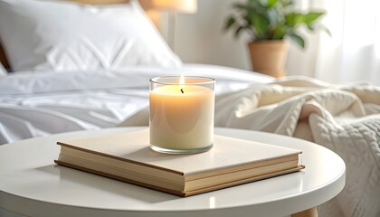 Candle and Journal for Mental Wellness