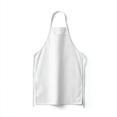 Blank white apron against white background