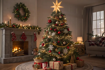 christmas tree with presents