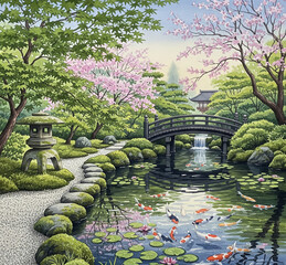japanese garden in the park