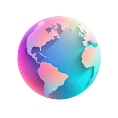 Naklejka premium Abstract globe, vibrant colors