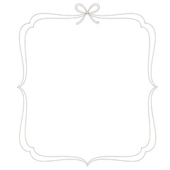 Elegant Decorative Frame with a Bow Accent illustration untitled