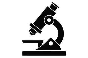 hospital microscope silhouette vector icon