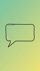 Creative speech bubble outline for artistic graphic design use