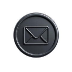Dark, embossed email icon