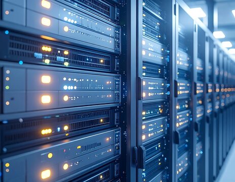 Server racks in a data center (2)