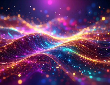 Abstract vibrant wave of light