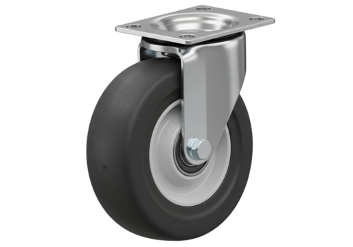 Heavy-Duty Swivel Caster Wheel: Industrial Grade Rubber Tire