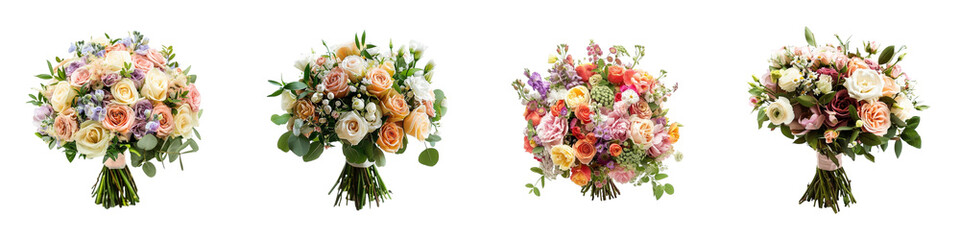 Beautiful floral bouquets featuring an array of roses greenery