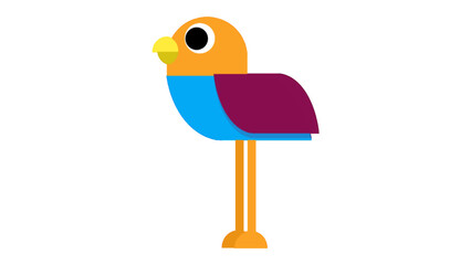 Colorful cartoon bird illustration