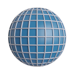 Obraz premium Blue Globe with White Grid Overlay Keywords: globe, sphere, world, earth, network, grid, lines