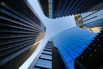 London financial district skyscrapers modern architecture
