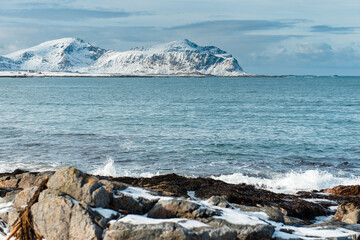 Snowy Mountains by the Sea