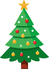 christmas tree isolated on white