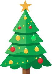 Christmas Tree Flat Style
