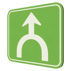 Traffic Sign Showing Lane Merge Symbol road sign merge ahead