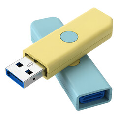 Two Colorful USB Flash Drives storage memory