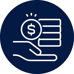 earnings icon isolated on white background. vector illustration icon for market fluctuation