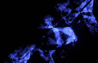 blue smoke on black background