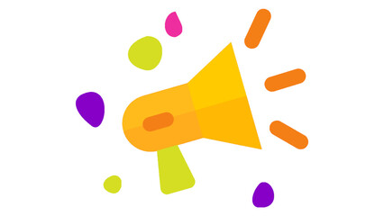 Colorful megaphone vector illustration