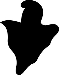 Whimsical Halloween Ghost Silhouette