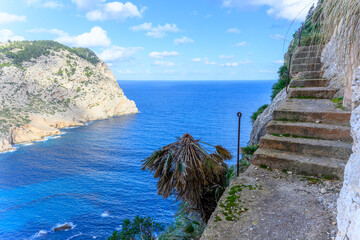 A dangerous road near Cap Formentor on the island of Mallorca