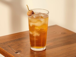 iced lychee tea on the table