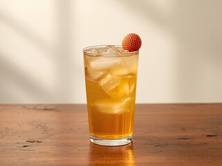 iced lychee tea on the table