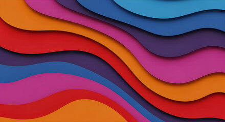 Colorful abstract background with wavy layers creating a vibrant and dynamic visual effect for modern design