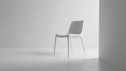 A chair with modern and minimalist style, with smooth lines, is placed in a simple space, fully showing the beauty of fashion and practicality.
