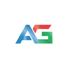 Fototapeta premium AG Letter mark Logo - Gradient Colors for Business Branding