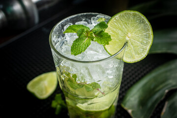 The Classic Moscow Mule Cocktail Refreshing summer drink mojito cocktail.