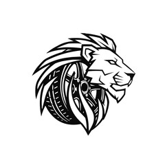 Lion Head with Tire Automotive Emblem