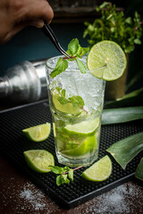 The Classic Moscow Mule Cocktail Refreshing summer drink mojito cocktail.