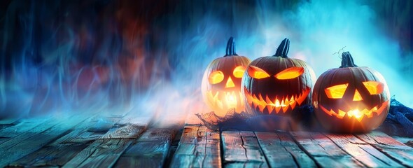 halloween background with pumpkins