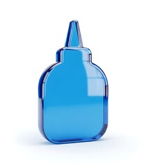 Obraz premium Glue Bottle, Blue Transparent, Studio Shot