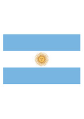 Argentina national flag  - vector, vectorized
