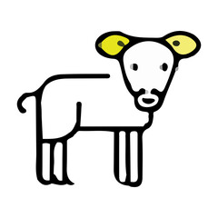 funny cow vector illustration