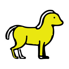 vector illustration of a horse
