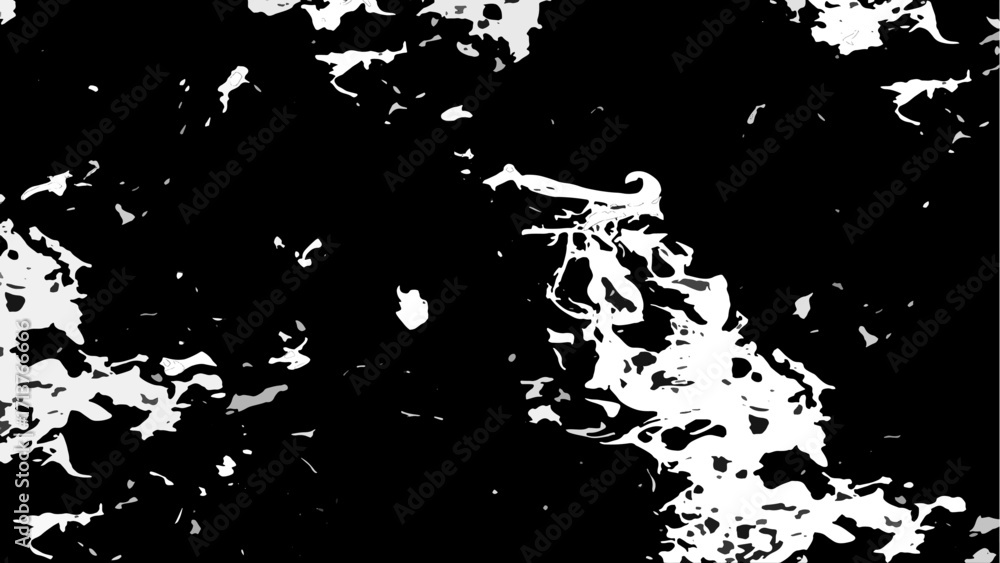 Aufkleber abstract black and gray texture with sharp irregular splashes and bold flat tones. fragmented ink bl