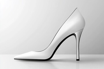 Shoe Mockup high heel shoe mockup with side profile, clean and professional composition, copy space, background color white, minimalism, stock vector